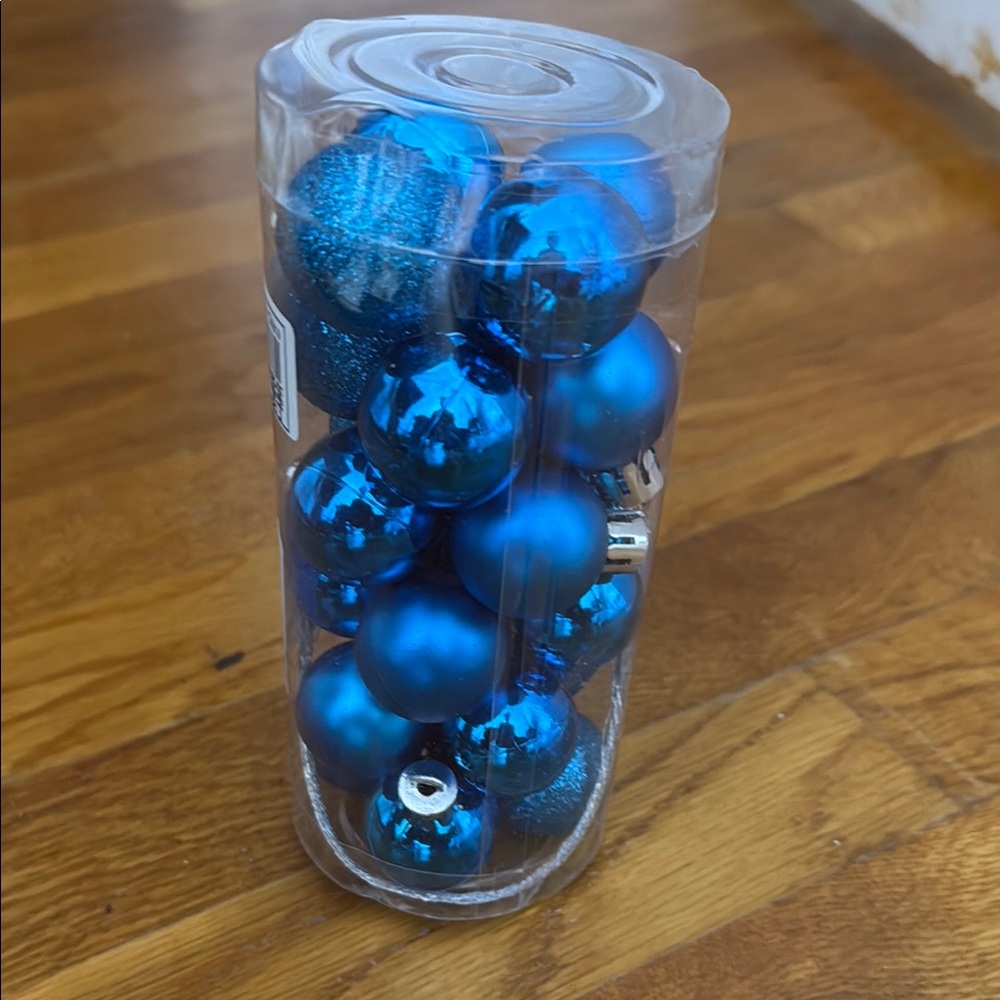 New blue small 24 ornaments.